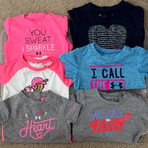 Baby girl Under Armour Baby T-Shirt Set - Pink, Blue, Gray, Black